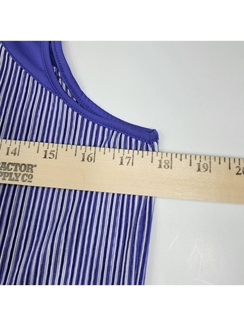 Jamie Sadock Women's Sleeveless White Purple Stripe Athletic Golf Top Size S - Picture 4 of 9